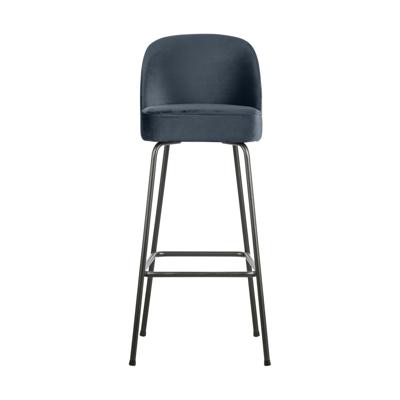 WOOOD Barstoel 'Vogue' Velvet, kleur Teal (zithoogte 79cm)