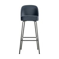 WOOOD Barstoel 'Vogue' Velvet, kleur Teal (zithoogte 79cm) - thumbnail