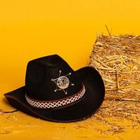 Kinderhoed Sheriff zwart - thumbnail