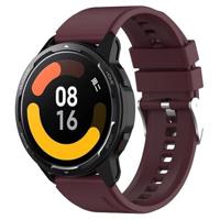 By Qubix - Siliconen sportband - Wijnrood - Compatible met Xiaomi Mi Watch/Compatible met Xiaomi Watch 2 / Compatible met Xiaomi Watch S1 / S2 / S3 / S4 - Compatible Xiaomi bandje - thumbnail