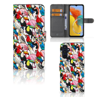 Samsung Galaxy M14 | Telefoonhoesje | Met pasjeshouder | Birds - thumbnail