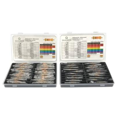 Quadrios 2109P137 2109P137 Koolfilmweerstand assortiment Axiaal bedraad 800 stuk(s)