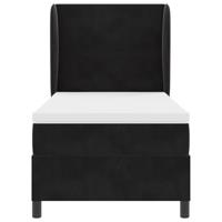 Boxspringbed met matras fluweel zwart 100x200 cm - thumbnail