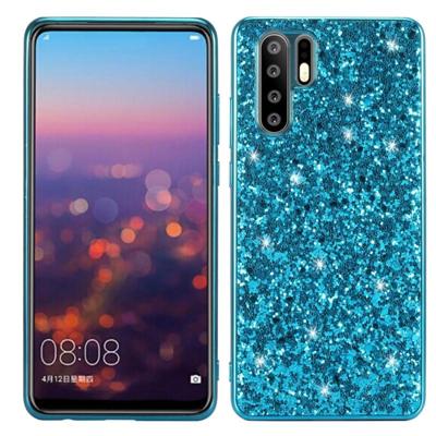 Glitter poeder schokbestendig TPU Case voor Huawei P30 Pro (blauw) Glitter poeder schokbestendig TPU Case voor Huawei P30 Pro (blauw)