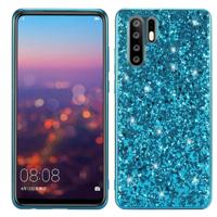 Glitter poeder schokbestendig TPU Case voor Huawei P30 Pro (blauw) - thumbnail