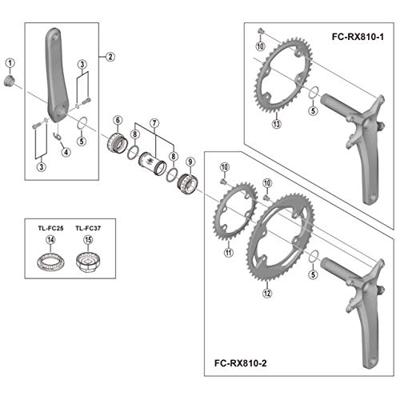 SHIMANO behuizing "steps" housing shim.steps dc-ep800 left