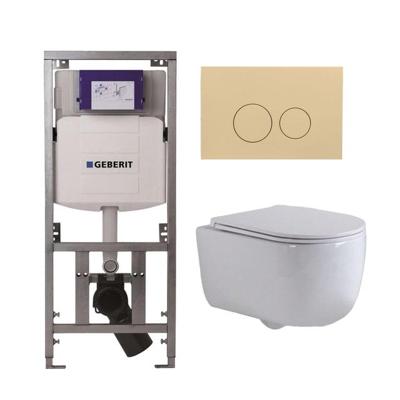 QeramiQ Dely Swirl Toiletset - 36.3x51.7cm - Geberit UP320 inbouwreservoir - met Burda frame - slim zitting - bedieningsplaat beige - ronde knoppen - wit glans 0701131/SW1102365/SW1000766/SW1026256 QeramiQ Dely Swirl Toiletset - 36.3x51.7cm - Geberit UP320 inbouwreservoir - met Burda frame - slim zitting - bedieningsplaat beige - ronde knoppen - wit glans 0701131/SW1102365/SW1000766/SW1026256