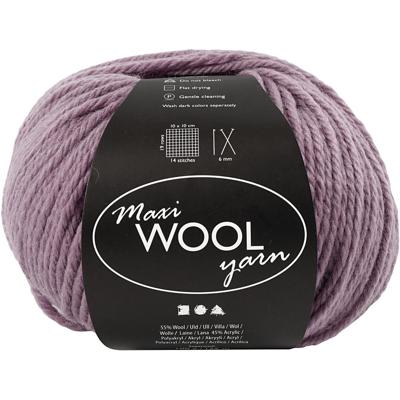 Creativ Company Wolgaren, l: 125 m, lavendel, 100 gr/ 1 bol