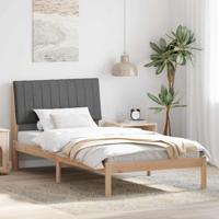 Bedframe met hoofdeinde Bruin 100 x 200 cm Stof - thumbnail
