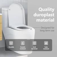 VidaXL Toiletzitting wit 49 x 36 x 4 cm duroplast - thumbnail