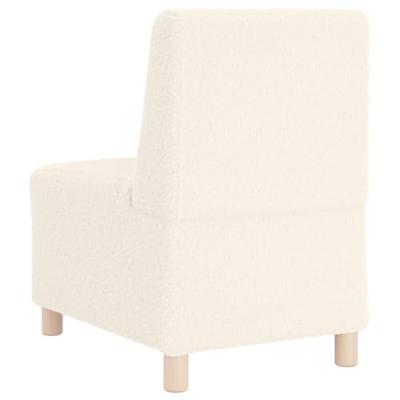 Fauteuil 55 cm gekrulde wolachtige stof crmekleurig Fauteuil 55 cm gekrulde wolachtige stof crmekleurig
