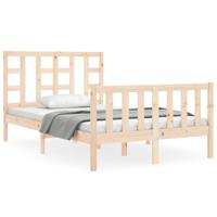 Bedframe met hoofdbord massief hout - thumbnail