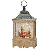 Konstsmide 4288-000 LED-lantaarn Kerstman Warmwit LED Natuur Watergevuld, Timer - thumbnail