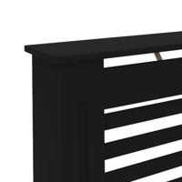 VidaXL Radiatorombouw 112x19x81,5 cm mdf zwart - thumbnail