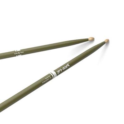 Promark TX5AW-GREEN Classic Forward 5A Green hickory drumstokken met houten tip