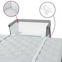 Babybed met matras linnen lichtgrijs - thumbnail