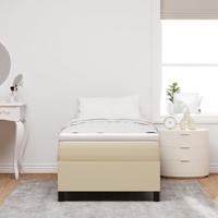 Boxspring bed Lichtgrijs en wit. 203 x 80 x 60 cm Katoenen stof - thumbnail