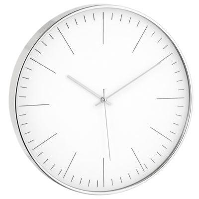 J-Line wandklok silvester zilverkleurig 39 cm | 4 stuks