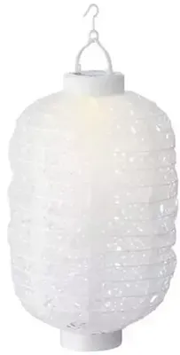 Lumineo Solar lantaarn nylon 20 x 30 cm wit