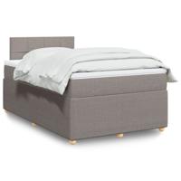 Boxspring met matras stof taupe 120x200 cm - thumbnail
