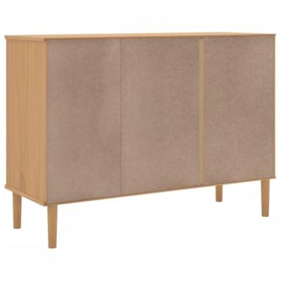 Dressoir SENJA 112x40x80 cm rattan massief grenenhout bruin