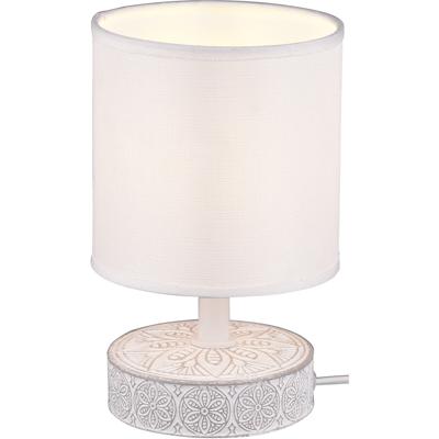 LED Tafellamp - Trion Maria - E14 Fitting - Rond - Mat Wit - Keramiek