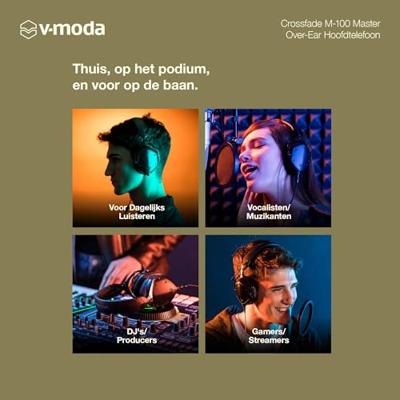 V-Moda Crossfade M-100 Master Matte Black DJ hoofdtelefoon