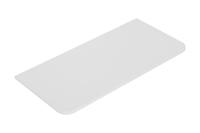 Topblad Wiesbaden Novira 120x48 cm Afgeronde Hoeken Mat Wit - thumbnail