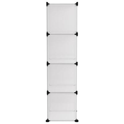 VidaXL Opbergmeubel met 12 vakken polypropeen transparant