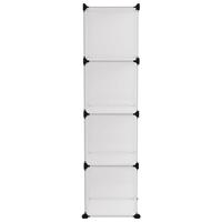 VidaXL Opbergmeubel met 12 vakken polypropeen transparant - thumbnail