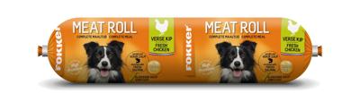 Fokker Meat Roll kip met zalm hondenvoer 10 x 800 g Fokker Meat Roll kip met zalm hondenvoer 10 x 800 g