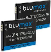 2x Blumax batterij compatibel met Siemens Gigaset 3,7V / 830mAh Li-ion vervangt SL400H / SL78H - thumbnail