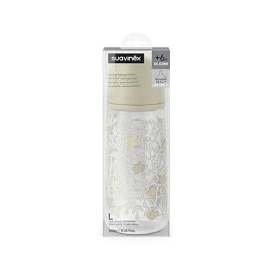 SUAVINEX Birdies Babyfles - SX Pro L Speen - 360 ml - 6 maanden en ouder - Beige