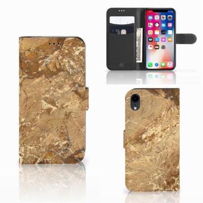 Apple iPhone Xr | Bookcase | Marmer Creme