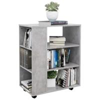 Kast verrijdbaar 60x35x75 cm spaanplaat betongrijs - thumbnail