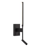 Lucide FINAN - Wandlamp - LED - 2700K - Met USB oplaadpunt - Zwart - thumbnail