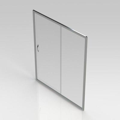 GO by Van Marcke Belo schuifdeur 160x190cm 6mm easy clean glas profielen aluminium verchroomd regelbaar 1560-1610mm S2050160 GO by Van Marcke Belo schuifdeur 160x190cm 6mm easy clean glas profielen aluminium verchroomd regelbaar 1560-1610mm S2050160