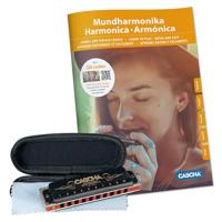 Cascha HH 1610 Professional Blues Harmonica Set (DE/EN/FR/ES) met lesboek - thumbnail