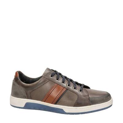 Piure Eddy leren sneakers grijs