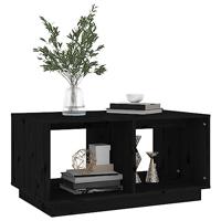 Salontafel 80x50x40 cm massief grenenhout zwart - thumbnail