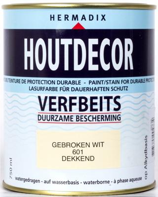 Houtdecor 601 gebroken wit 750 ml Hermadix - Hermadix