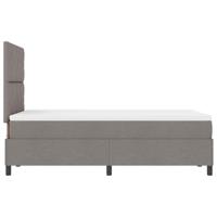 Boxspring bed met matras met hoofdeinde Taupe 120 x 200 cm Stof - thumbnail