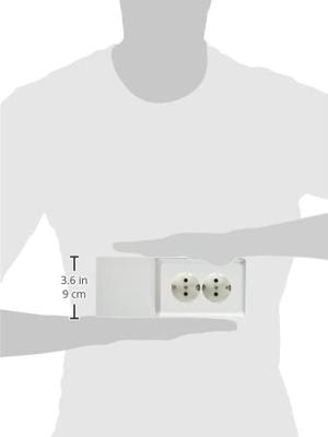ELSO stopcontact 515504 2-voudig 16A RENOVATIE zuiver wit Wandcontactdoos Renova Meerdere kleuren 1 stuk(s)