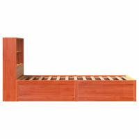 Bedframe zonder matras massief grenenhout wasbruin 75x190 cm - thumbnail