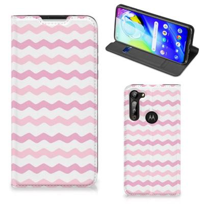 Motorola Moto G8 Power | Hoesje met Magneet | Waves Roze