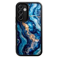 Samsung Galaxy A55 zwarte case - Ocean marble - thumbnail