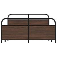 Bedframe zonder matras metaal bruin eikenkleurig 150x200 cm - thumbnail