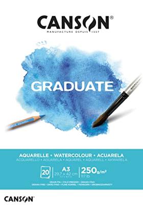 Aquarelpapier canson graduate 20vel 250gr a3 wit Aquarelpapier canson graduate 20vel 250gr a3 wit