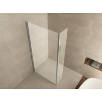 Wiesbaden Comfort zijwand met hoekprofiel helder glas 40x200 cm - thumbnail