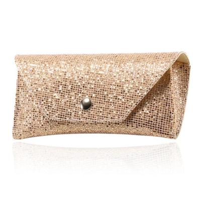 Brillenkoker met Pailletten - Beige